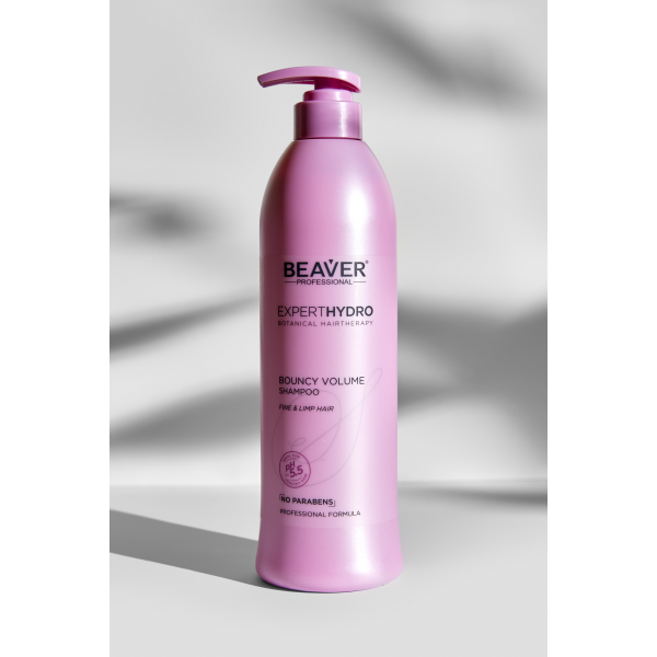 Шампунь для объема тонких и мягких волос - BEAVER Expert Hydro Bouncy Volume Shampoo 768ml