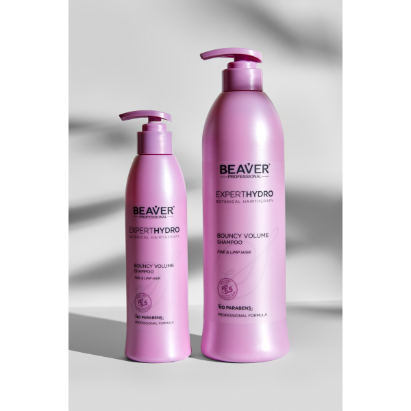 Шампунь для объема тонких и мягких волос - BEAVER Expert Hydro Bouncy Volume Shampoo 768ml