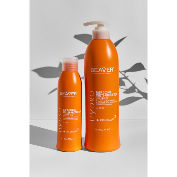 Тонизирующий мульти-защитный шампунь с УФ-фильтром - Beaver Energizing Multi-Protection Shampoo 768ml
