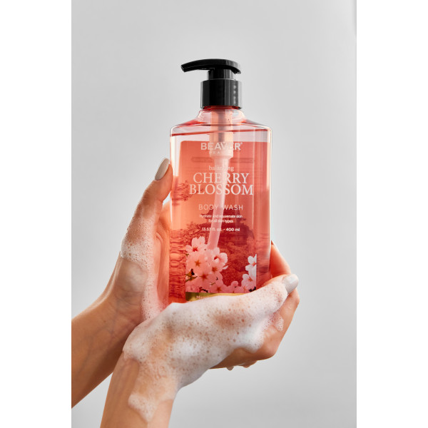 Гель для душа с экстрактом цветов Сакуры - BEAVER Cherry Blossom Body Wash 400ml