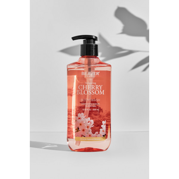 Гель для душа с экстрактом цветов Сакуры - BEAVER Cherry Blossom Body Wash 400ml