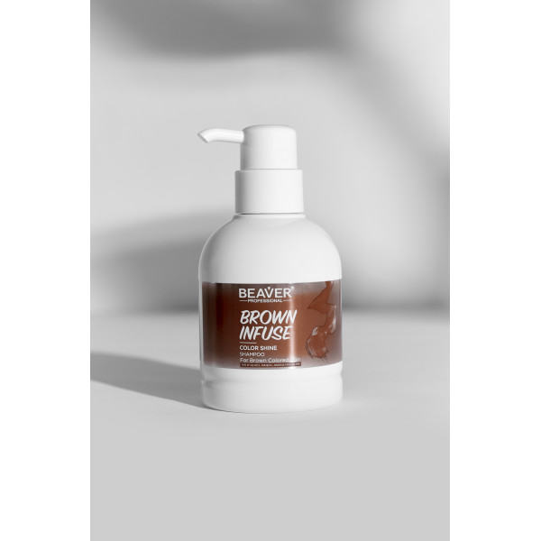 Шампунь для интенсивного ухода за волосами золотисто-бежевый - BEAVER Infuse Color Shine Shampoo-Brown