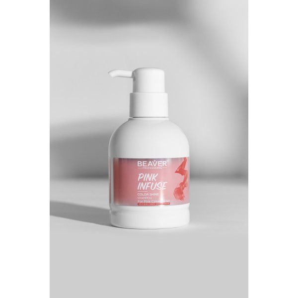 Шампунь для интенсивного ухода за волосами нежно-розовый - BEAVER Infuse Color Shine Shampoo-Pink